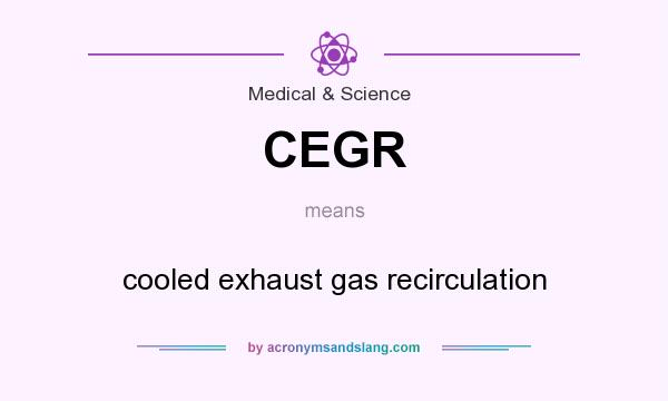 What does CEGR mean? It stands for cooled exhaust gas recirculation
