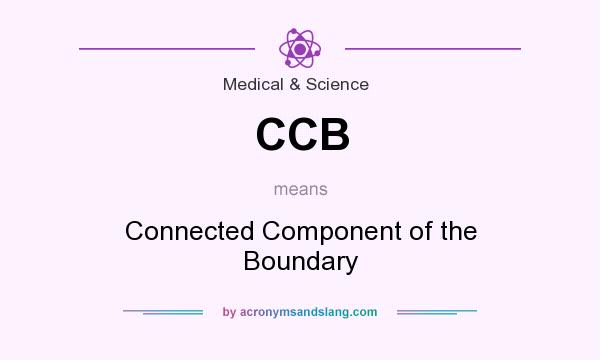 What does CCB mean? It stands for Connected Component of the Boundary