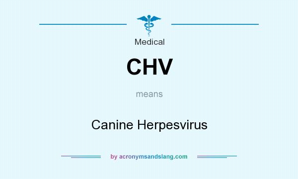 What does CHV mean? It stands for Canine Herpesvirus