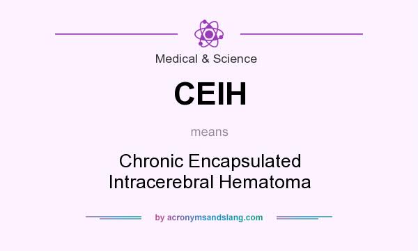 What does CEIH mean? It stands for Chronic Encapsulated Intracerebral Hematoma