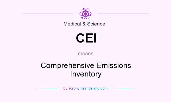 What does CEI mean? It stands for Comprehensive Emissions Inventory