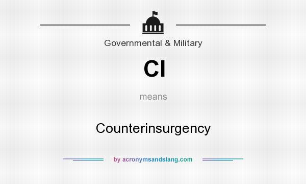What does CI mean? It stands for Counterinsurgency