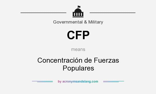 What does CFP mean? It stands for Concentración de Fuerzas Populares