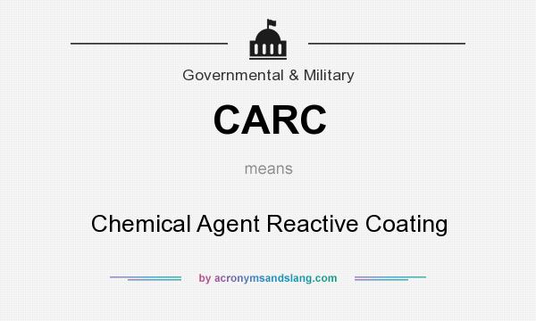 What does CARC mean? It stands for Chemical Agent Reactive Coating