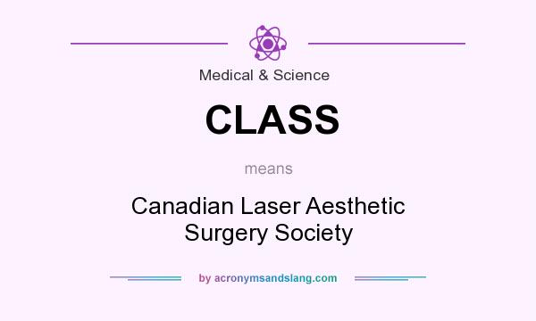 What does CLASS mean? It stands for Canadian Laser Aesthetic Surgery Society