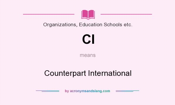 What does CI mean? It stands for Counterpart International