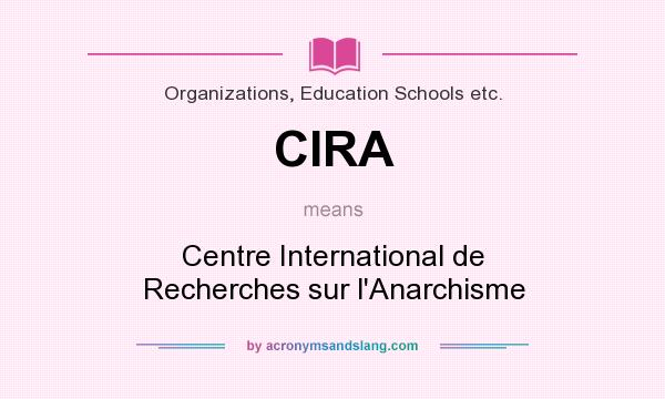 What does CIRA mean? It stands for Centre International de Recherches sur l`Anarchisme