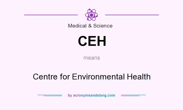 What does CEH mean? It stands for Centre for Environmental Health