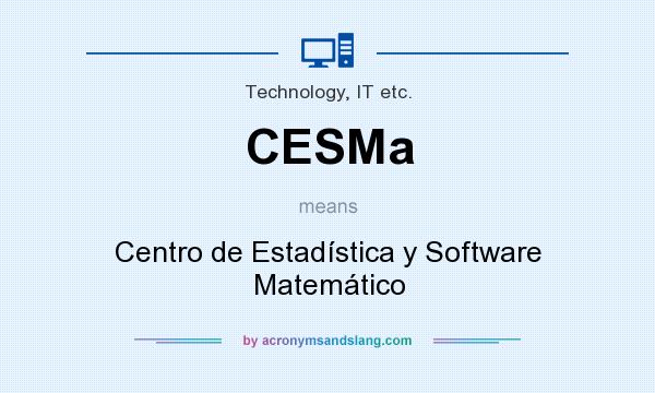What does CESMa mean? It stands for Centro de Estadística y Software Matemático