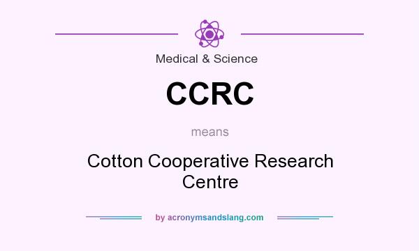 What does CCRC mean? It stands for Cotton Cooperative Research Centre