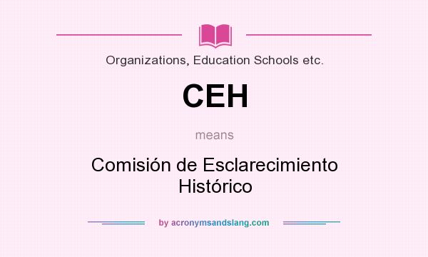 What does CEH mean? It stands for Comisión de Esclarecimiento Histórico