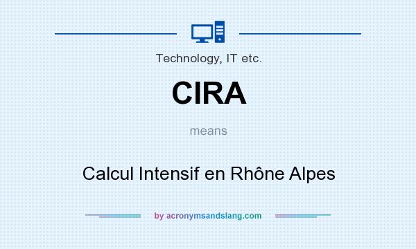 What does CIRA mean? It stands for Calcul Intensif en Rhône Alpes