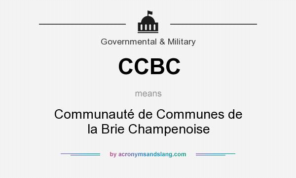 What does CCBC mean? It stands for Communauté de Communes de la Brie Champenoise