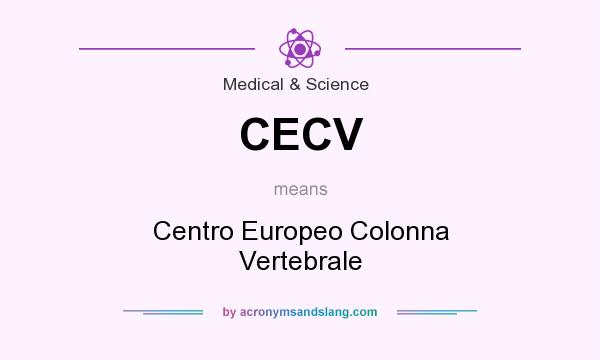 What does CECV mean? It stands for Centro Europeo Colonna Vertebrale