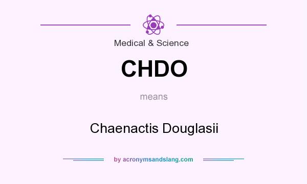 What does CHDO mean? It stands for Chaenactis Douglasii