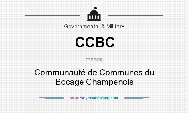 What does CCBC mean? It stands for Communauté de Communes du Bocage Champenois