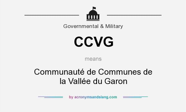 What does CCVG mean? It stands for Communauté de Communes de la Vallée du Garon