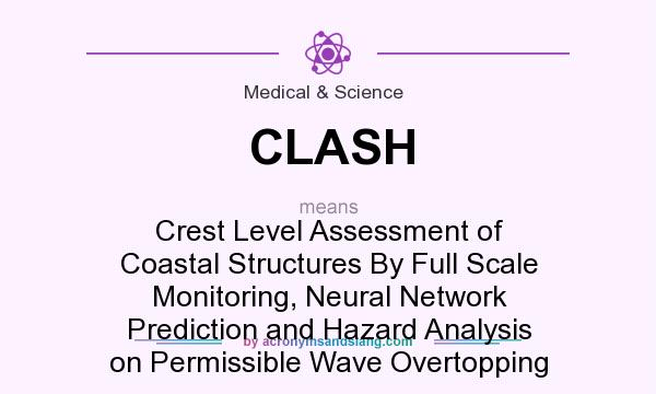 What does CLASH mean? It stands for Crest Level Assessment of Coastal Structures By Full Scale Monitoring, Neural Network Prediction and Hazard Analysis on Permissible Wave Overtopping