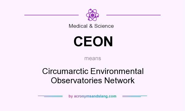 What does CEON mean? It stands for Circumarctic Environmental Observatories Network