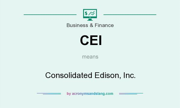 What does CEI mean? It stands for Consolidated Edison, Inc.