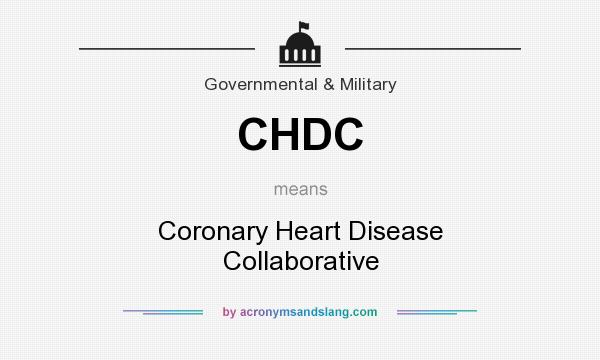What does CHDC mean? It stands for Coronary Heart Disease Collaborative