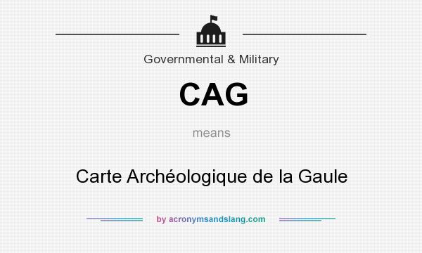 What does CAG mean? It stands for Carte Archéologique de la Gaule