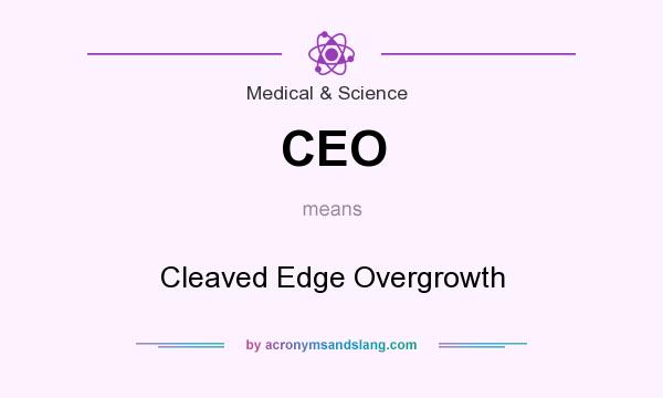 What does CEO mean? It stands for Cleaved Edge Overgrowth