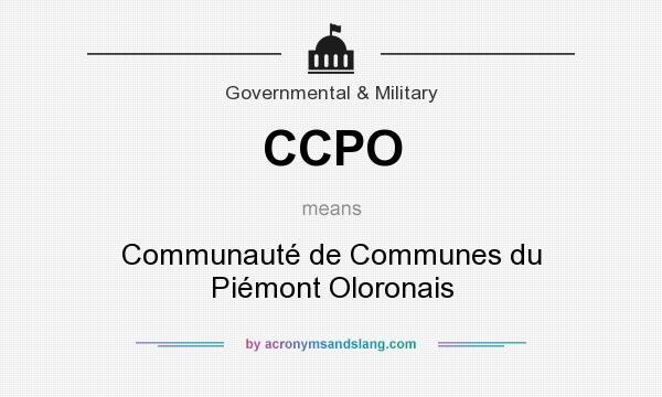 What does CCPO mean? It stands for Communauté de Communes du Piémont Oloronais