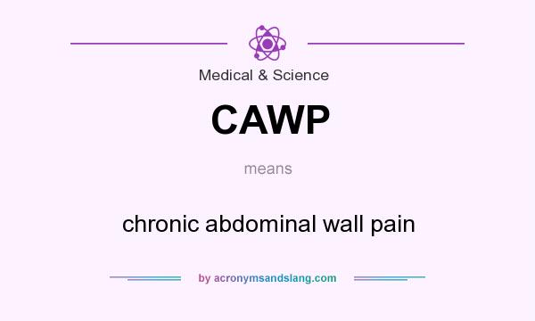 What does CAWP mean? It stands for chronic abdominal wall pain