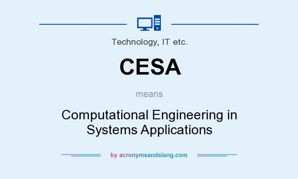What does CESA mean? It stands for Computational Engineering in Systems Applications