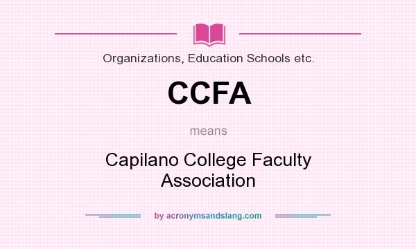 What does CCFA mean? It stands for Capilano College Faculty Association