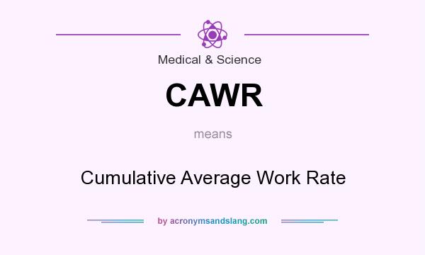 What does CAWR mean? It stands for Cumulative Average Work Rate