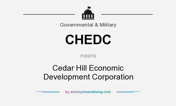 What does CHEDC mean? It stands for Cedar Hill Economic Development Corporation
