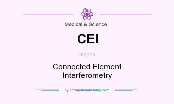 What does CEI mean? It stands for Connected Element Interferometry