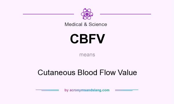 What does CBFV mean? It stands for Cutaneous Blood Flow Value