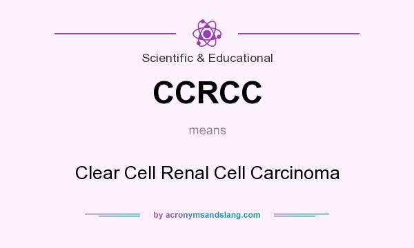 What does CCRCC mean? It stands for Clear Cell Renal Cell Carcinoma