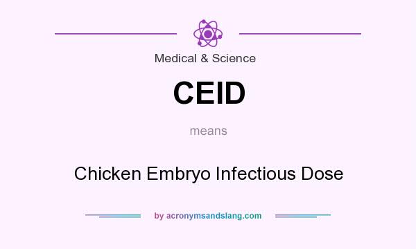 What does CEID mean? It stands for Chicken Embryo Infectious Dose
