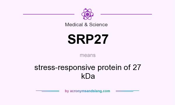 What does SRP27 mean? It stands for stress-responsive protein of 27 kDa