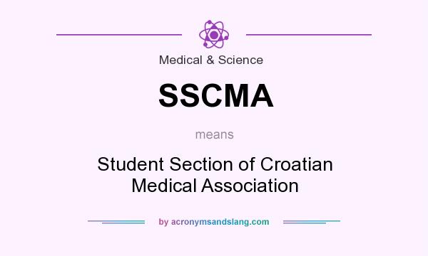 What does SSCMA mean? It stands for Student Section of Croatian Medical Association