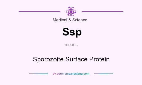 What does Ssp mean? It stands for Sporozoite Surface Protein