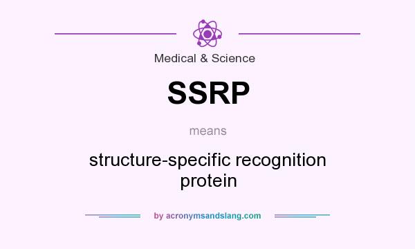 What does SSRP mean? It stands for structure-specific recognition protein
