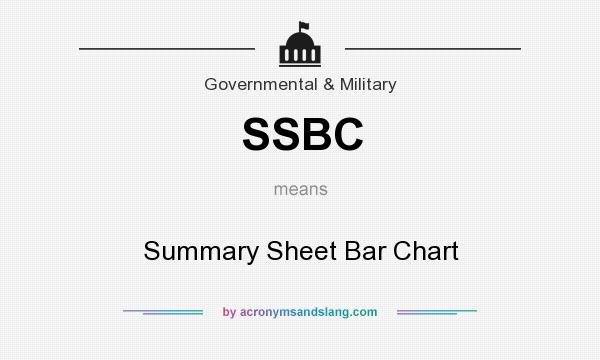 What does SSBC mean? It stands for Summary Sheet Bar Chart