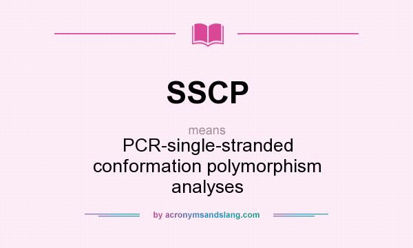 What does SSCP mean? It stands for PCR-single-stranded conformation polymorphism analyses