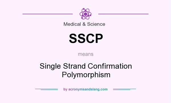 What does SSCP mean? It stands for Single Strand Confirmation Polymorphism