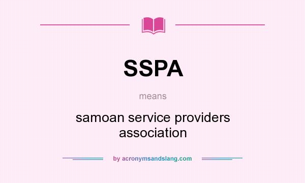 What does SSPA mean? It stands for samoan service providers association