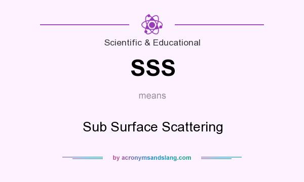 What does SSS mean? It stands for Sub Surface Scattering