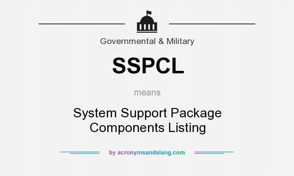What does SSPCL mean? It stands for System Support Package Components Listing