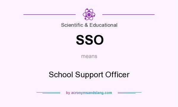 What does SSO mean? It stands for School Support Officer