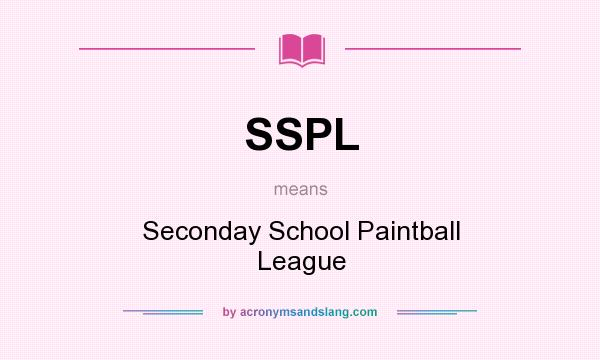 What does SSPL mean? It stands for Seconday School Paintball League