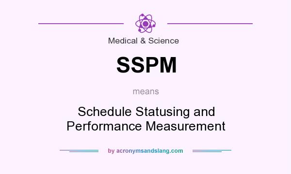 What does SSPM mean? It stands for Schedule Statusing and Performance Measurement